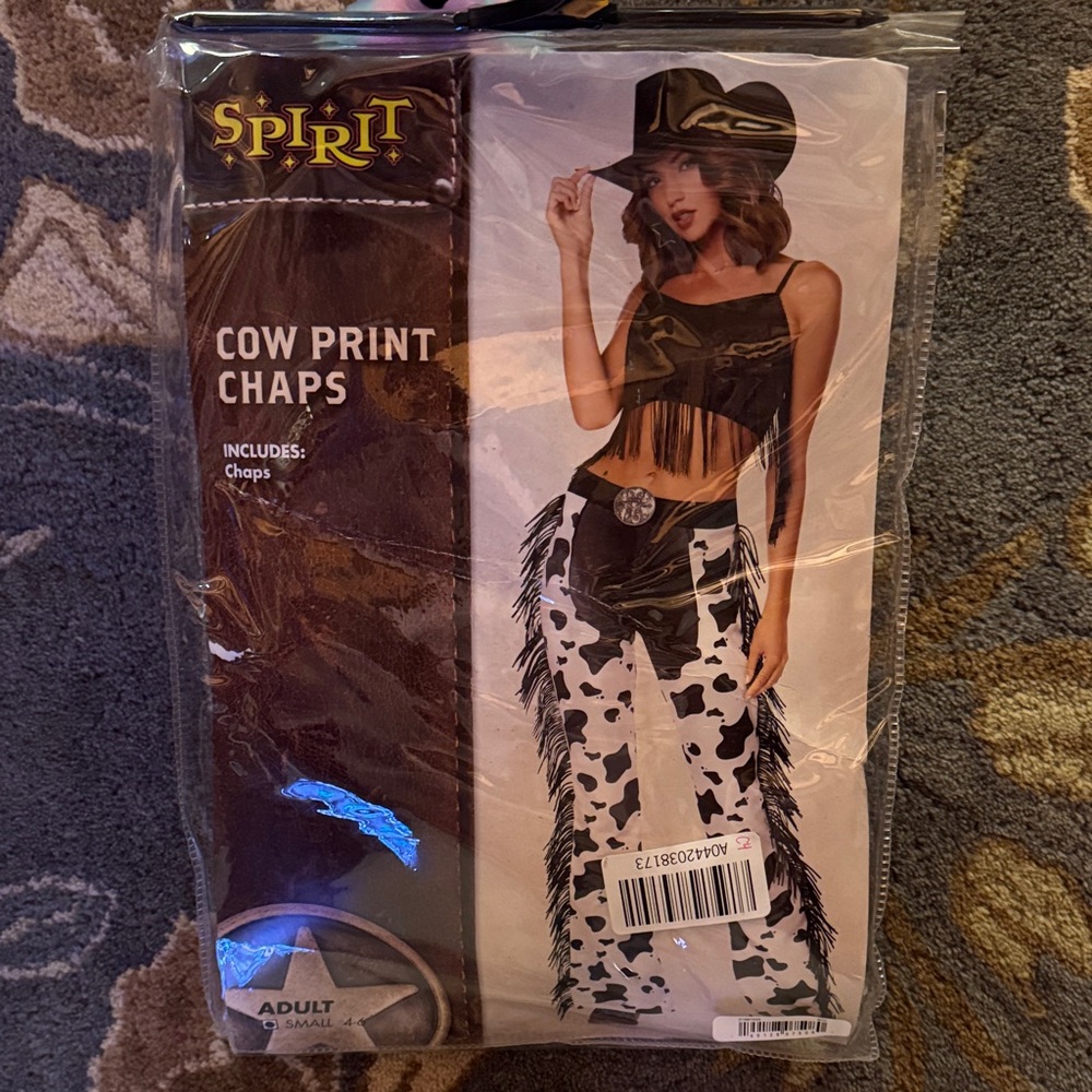 Spirit Cow Print Chaps